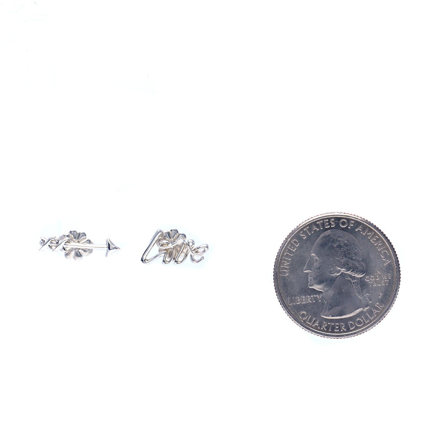 Tiffany Sterling Silver Paloma Picasso Love Arrow Earrings 2 of 7