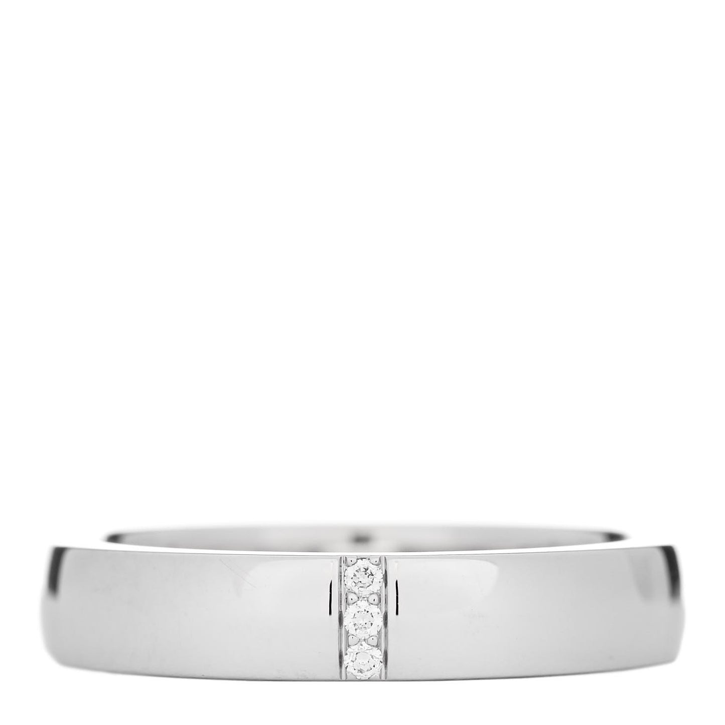 Platinum Diamond Vertical Row Wedding Band Ring 57 8