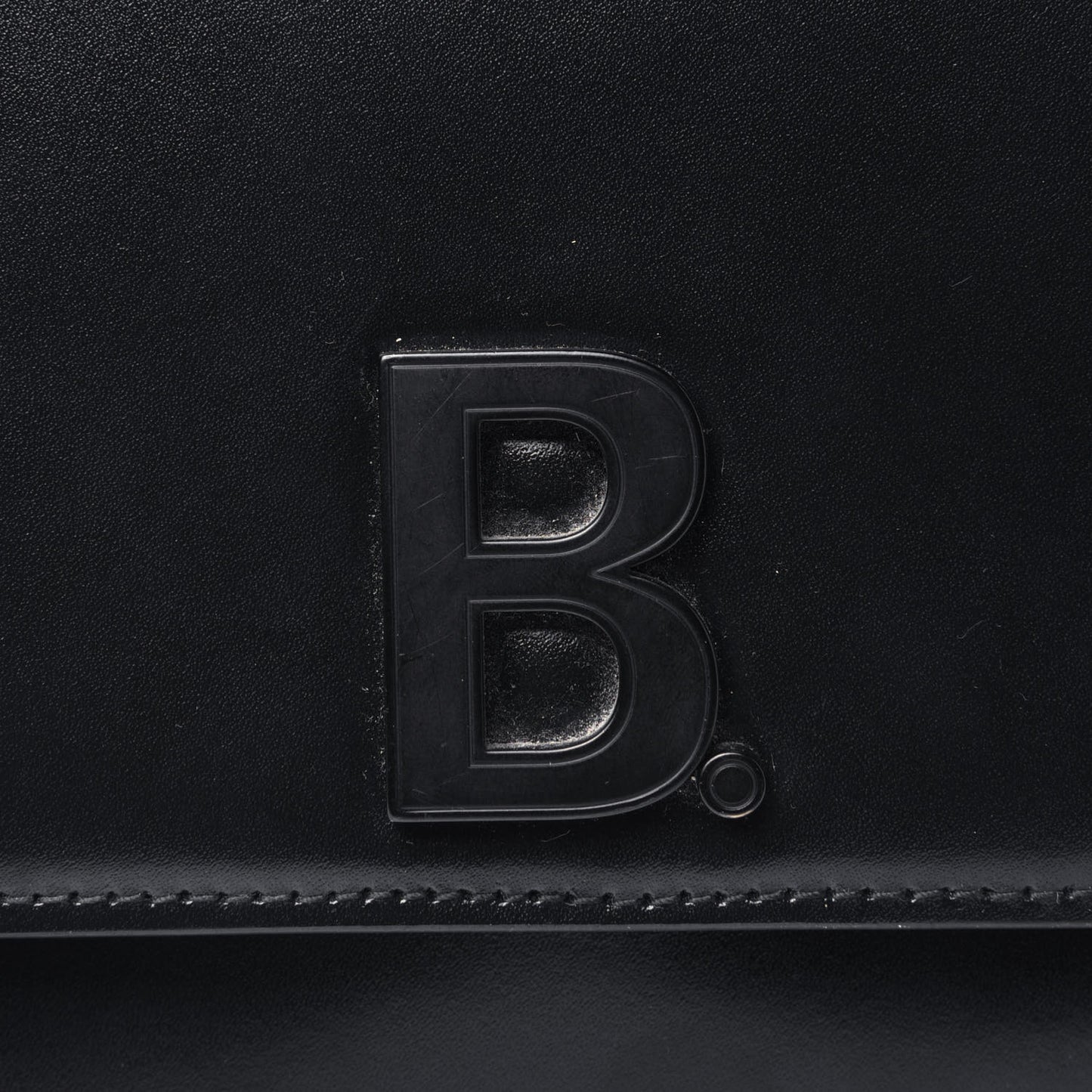 Shiny Box Calfskin Medium B Bag Black