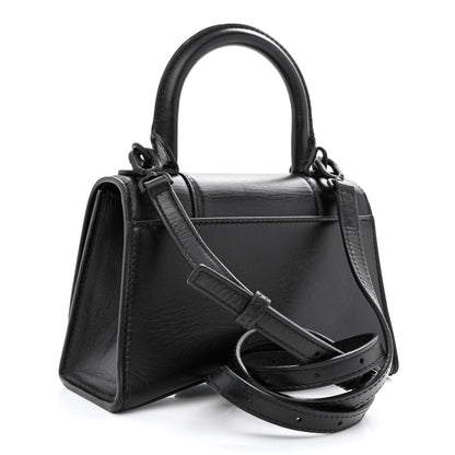 Balenciaga Shiny Box Calfskin Strass Hourglass Top Handle Bag XS Black 3 of 12