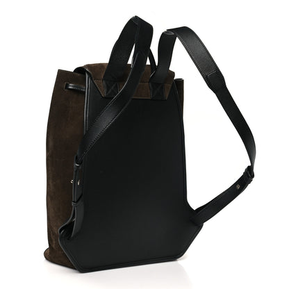 Loewe Suede Calfskin Drawstring Backpack Brown 3 of 9