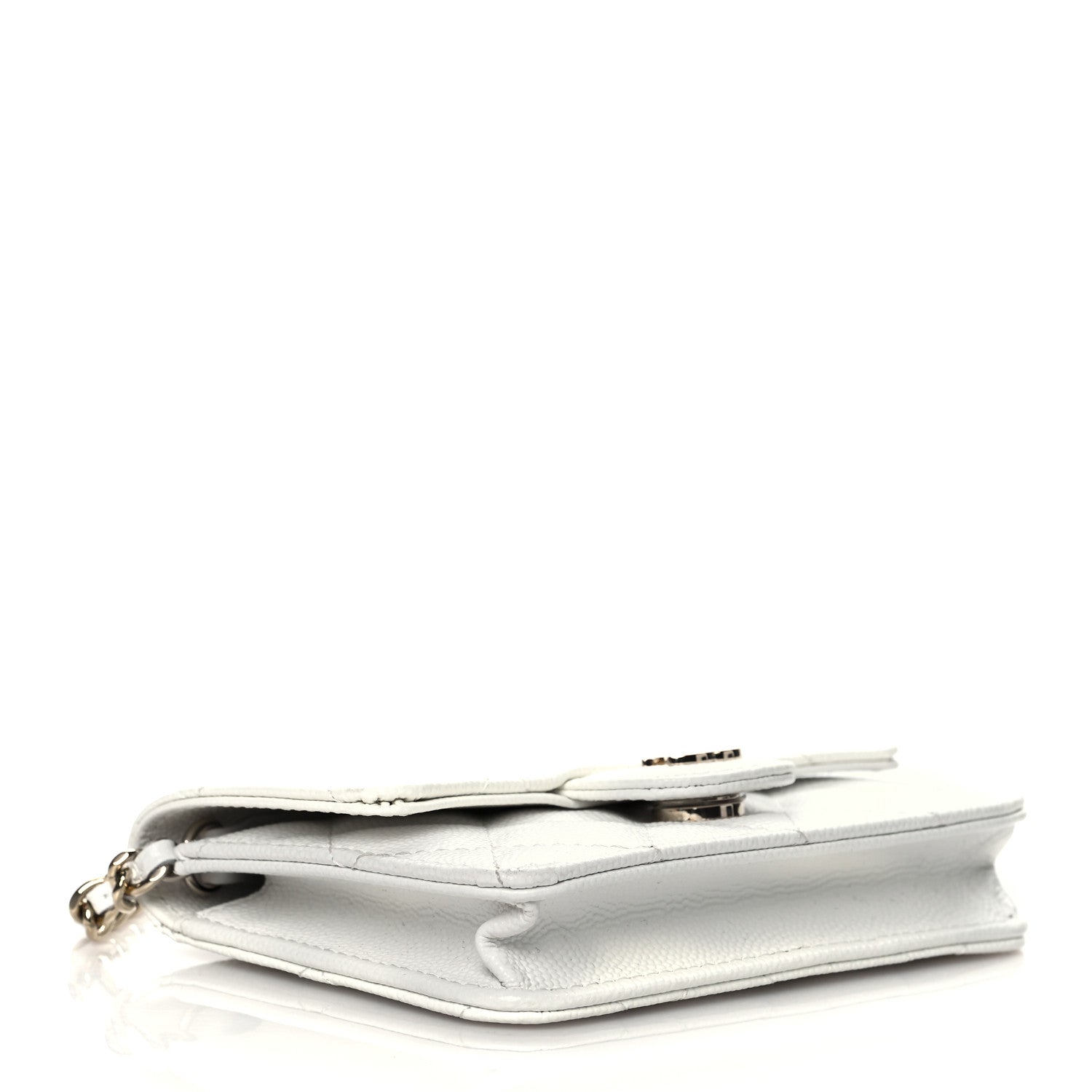 Chanel Caviar Quilted Mini Chain Bag White 4 of 12