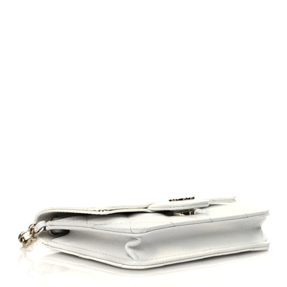 Chanel Caviar Quilted Mini Chain Bag White 4 of 12