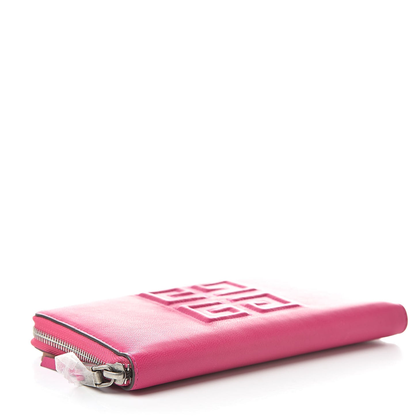 Lambskin Logo Zip Around Wallet Cyclamen