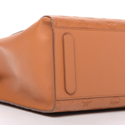 MCM Calfskin Ottomar Monogram Essential Bucket Bag Cognac 6 of 9