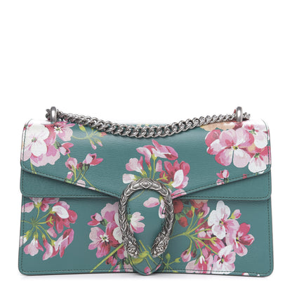 Gucci Calfskin Blooms Print Small Dionysus Shoulder Bag Bright Emerald Multicolor 1 of 11