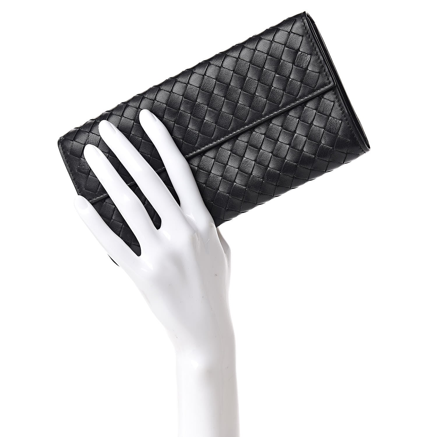 Bottega Veneta Nappa Intrecciato Continental Wallet Black 2 of 9