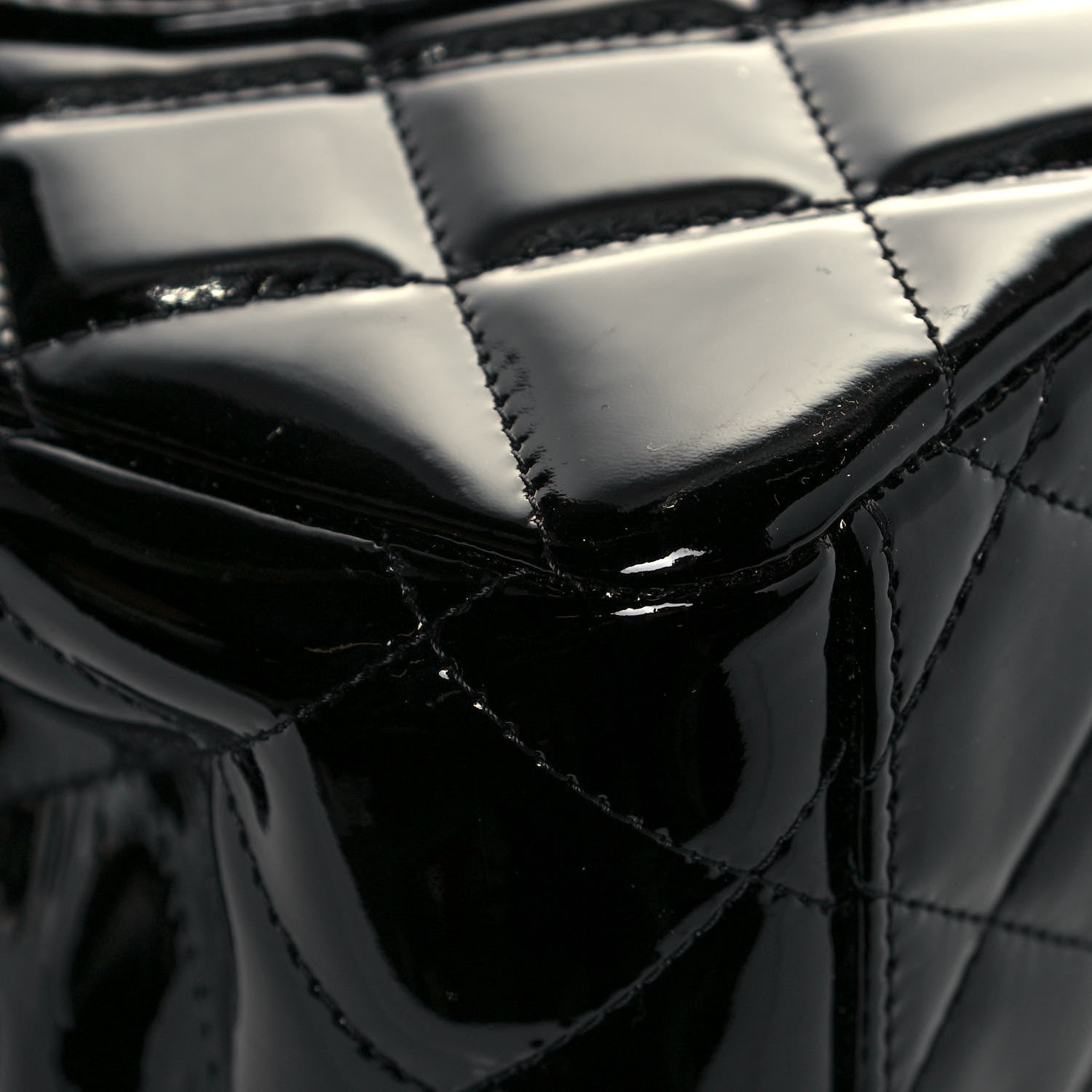 Chanel Patent Quilted Maxi Double Flap Black 11 of 14