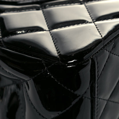 Chanel Patent Quilted Maxi Double Flap Black 11 of 14