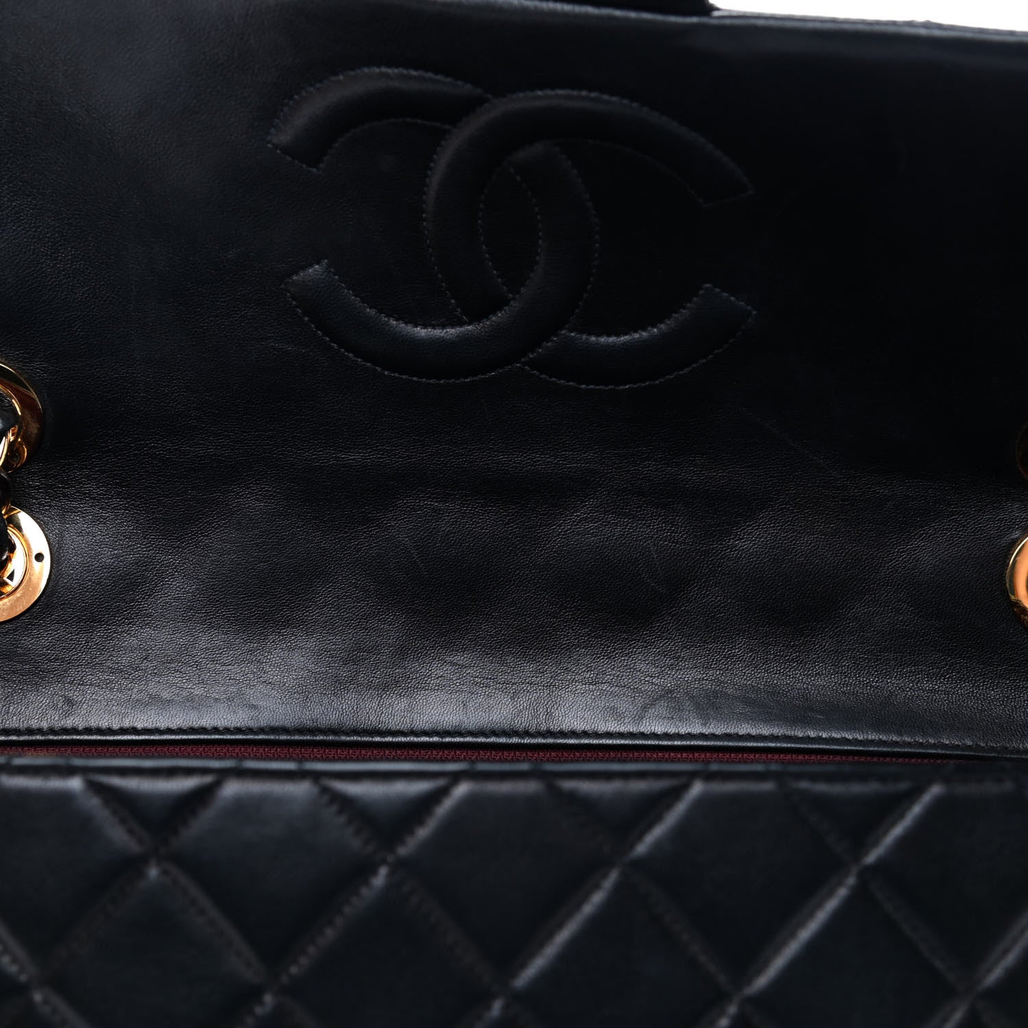 Chanel Lambskin Quilted XL Jumbo Single Flap Black 8 of 10