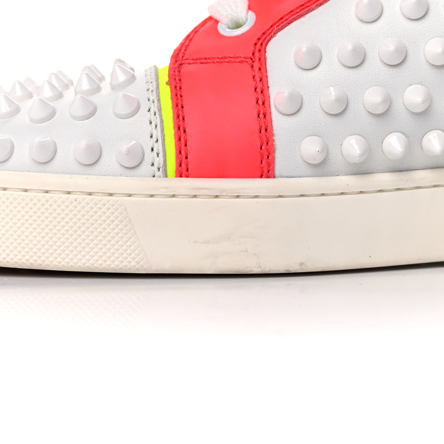 Christian Louboutin Calfskin Patent Louis Spikes Flat Sneakers 38.5 Multicolor 10 of 11