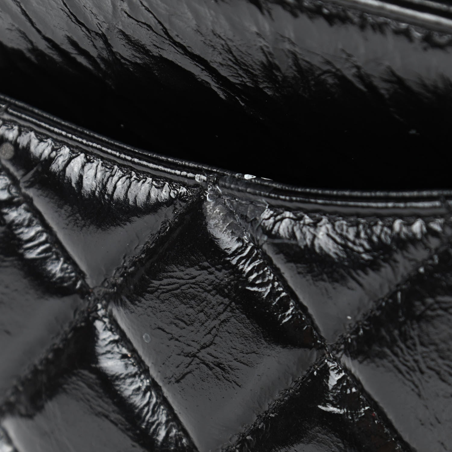 Chanel Shiny Distressed Calfskin Quilted Jumbo Double Flap So Black 7 of 7