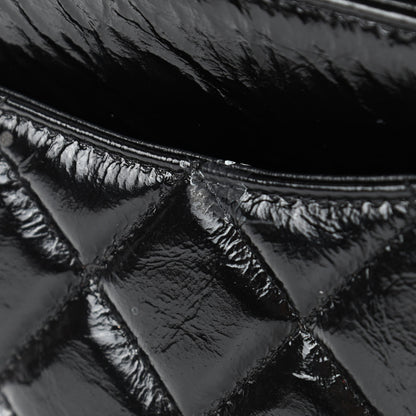Chanel Shiny Distressed Calfskin Quilted Jumbo Double Flap So Black 7 of 7