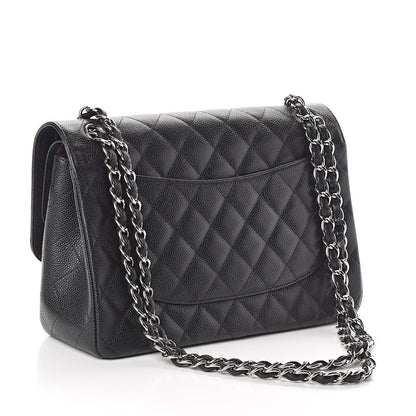 Chanel Caviar Quilted Jumbo Double Flap Black 3 of 10