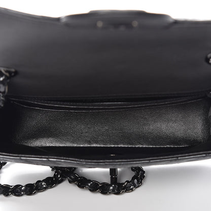 Chanel Patent Metallic Crumpled Calfskin Chevron Quilted Mini Rectangular Flap So Black 5 of 11
