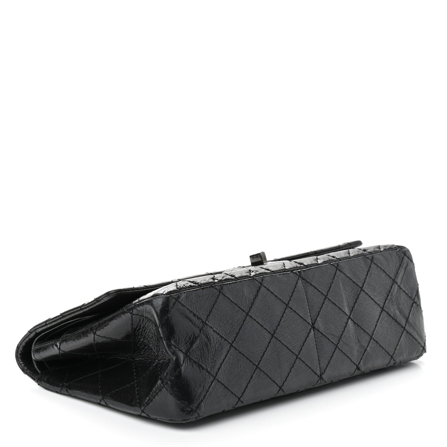 Glazed Calfskin Quilted 2.55 Reissue 226 Flap So Black
