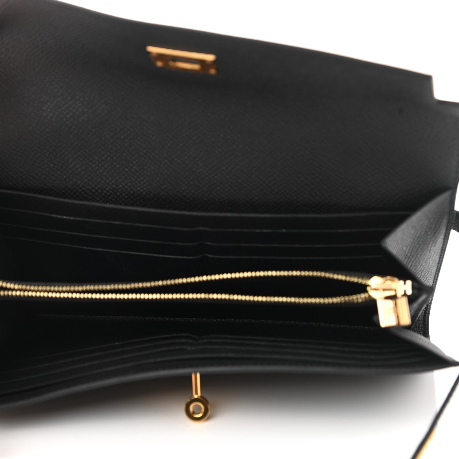 Hermes Epsom Kelly Longue Wallet Black 5 of 8