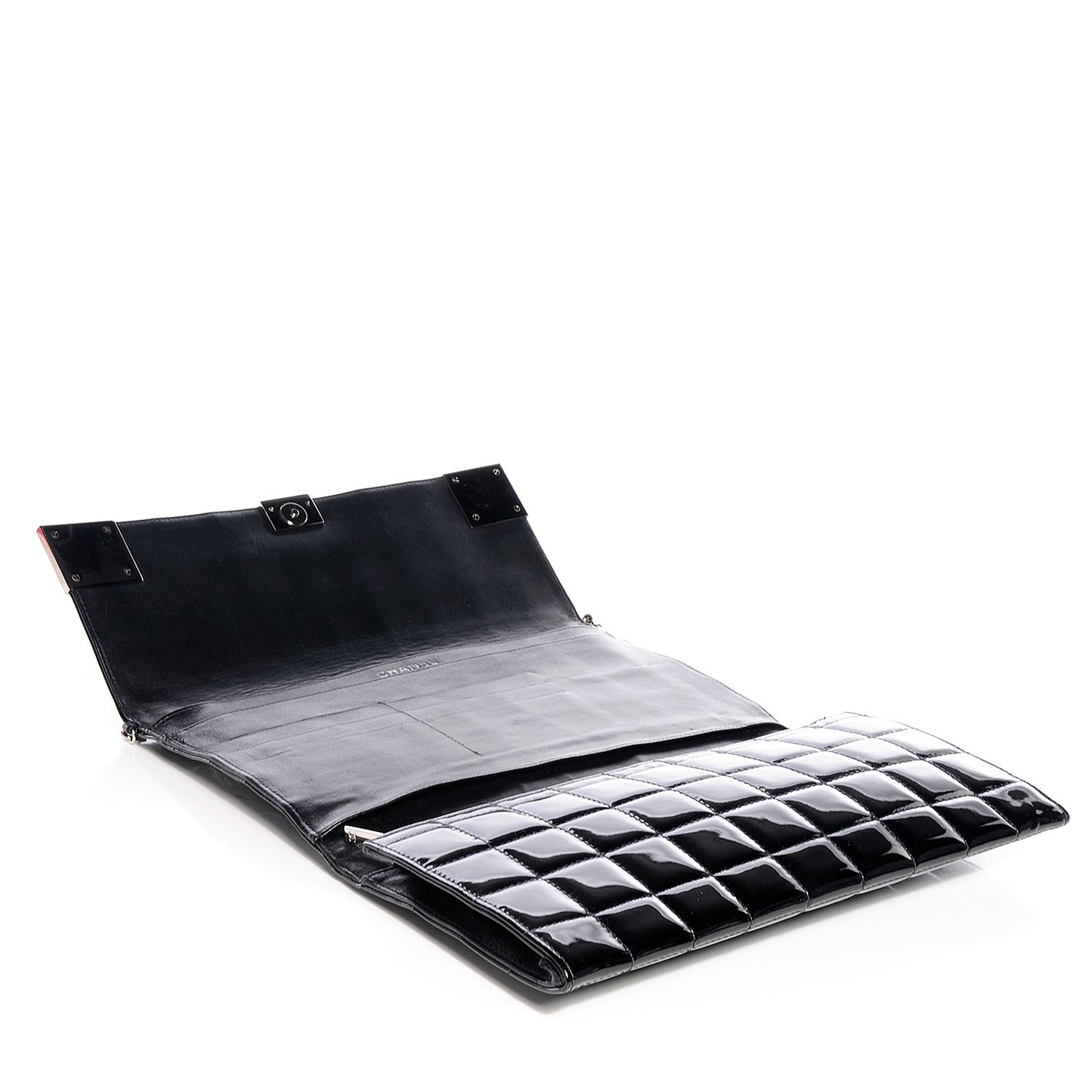 Patent Chocolate Bar Flap Black