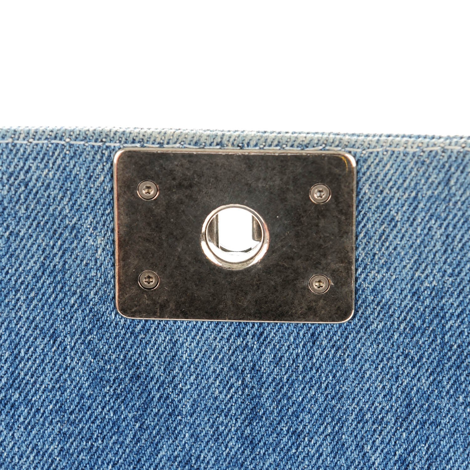 Chanel Denim Quilted Large Boy Flap Blue 8 of 8