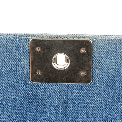 Chanel Denim Quilted Large Boy Flap Blue 8 of 8