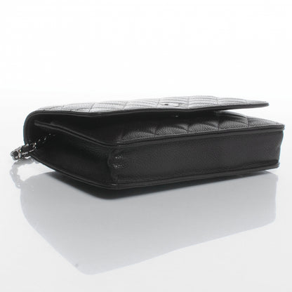 Chanel Caviar Quilted Wallet on Chain WOC Dark Brown 4 of 9