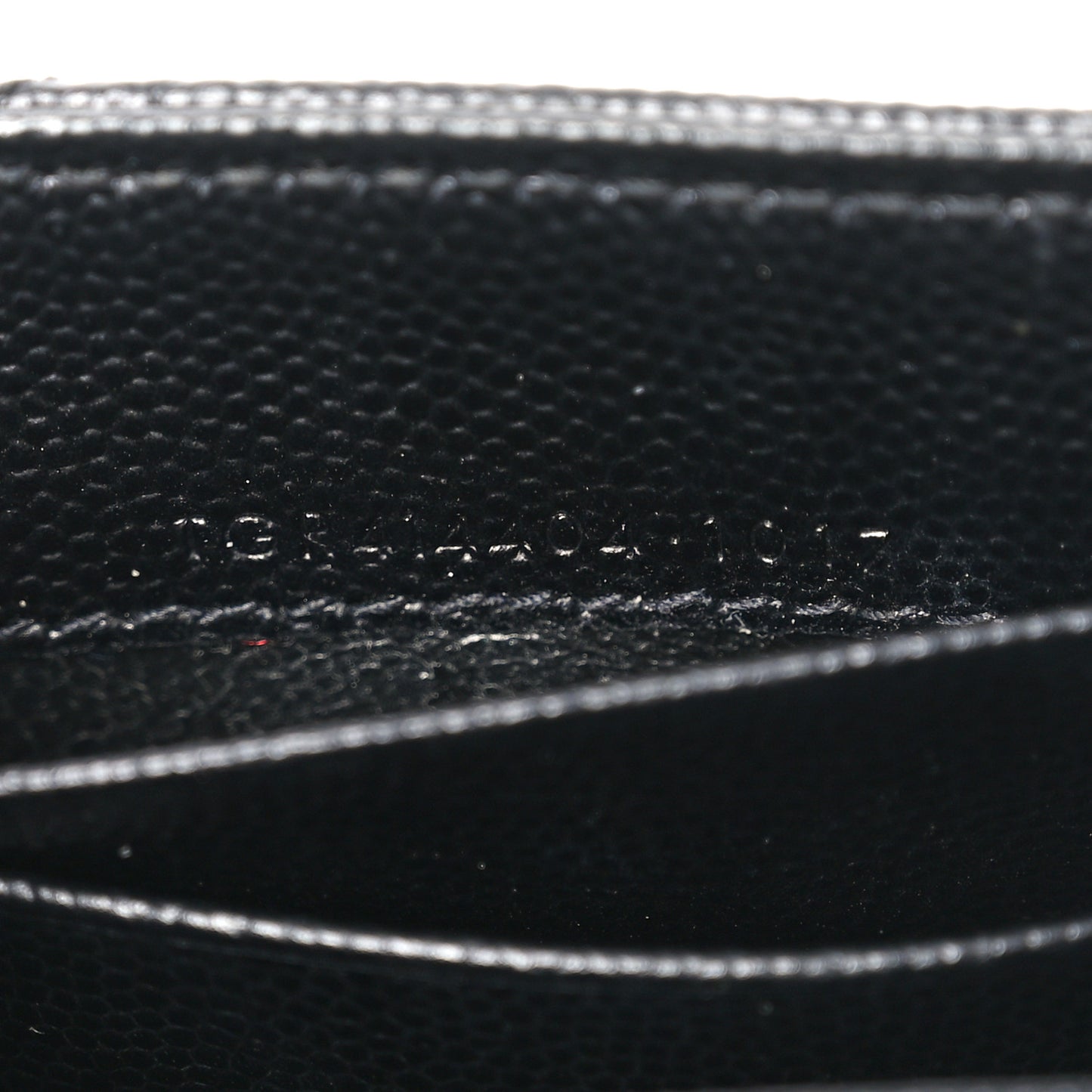 Grain De Poudre Matelasse Chevron Small Monogram Envelope Wallet Black