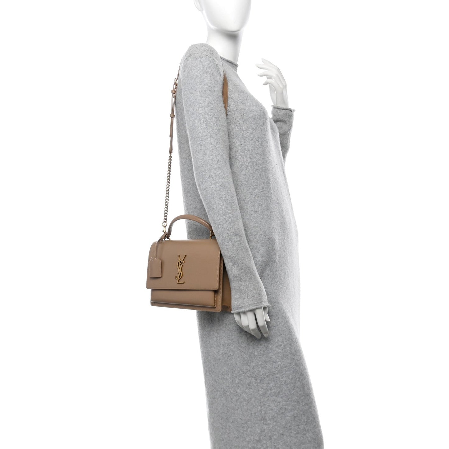 Smooth Calfskin Medium Monogram Sunset Satchel Satchel Fox
