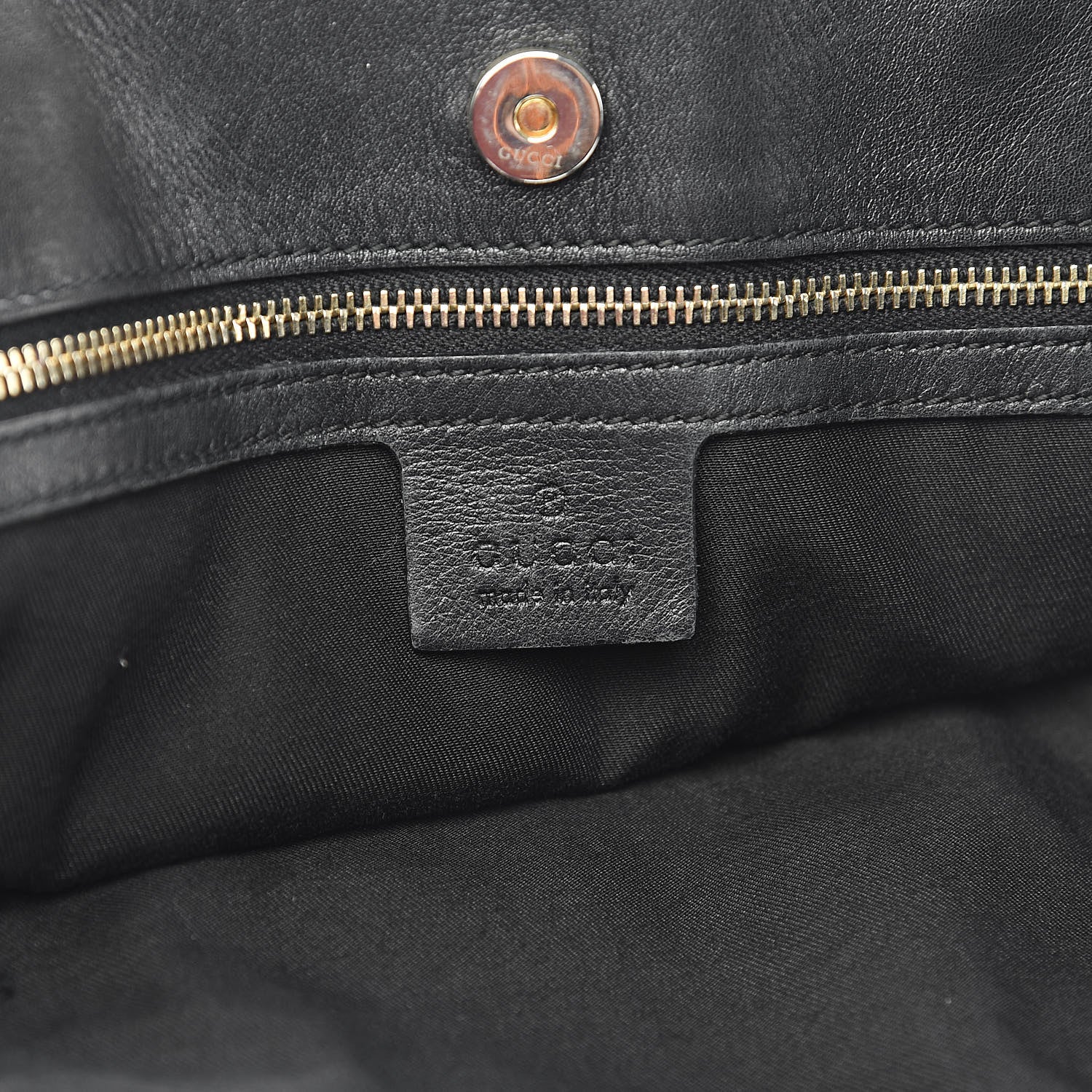 Gucci Calfskin Creole Large Tote Black 6 of 14