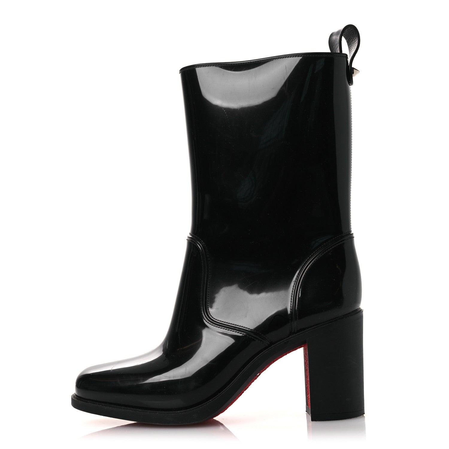 Christian Louboutin Recycled PVC Calfskin Loubirain 70 Boots 37 Black 1 of 11