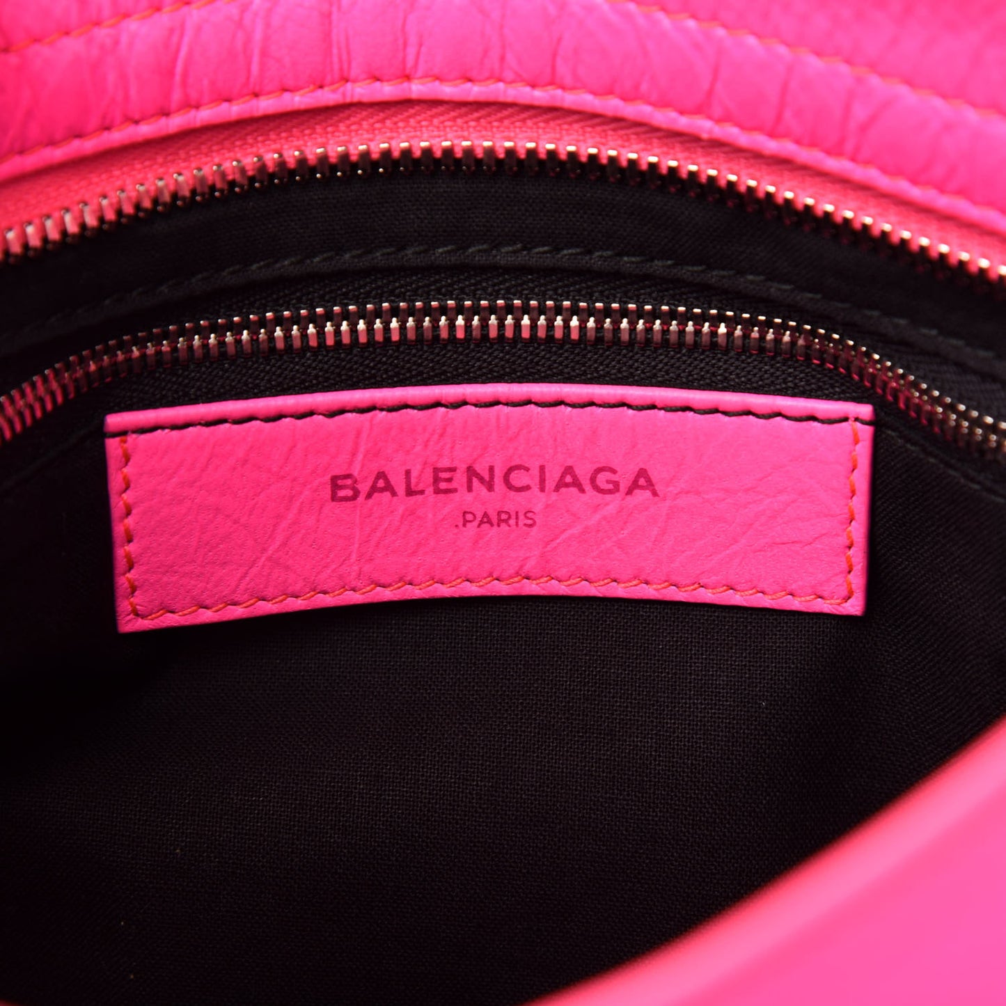 Agneau Classic Silver Hardware S City Rose Fluo