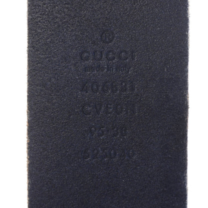 Gucci Cuoio Toscano Nickel Double Double G 40mm Belt Blue 4 of 7