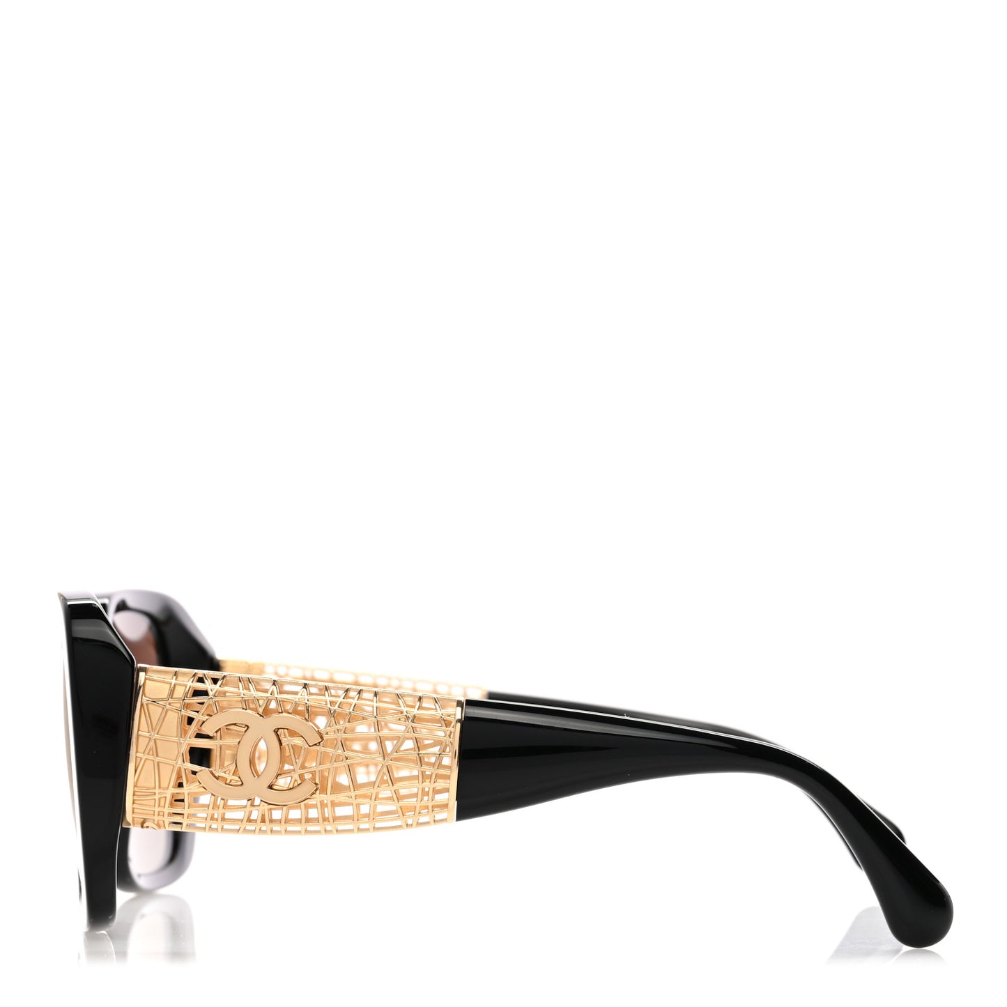 Acetate Metal Polarized Square Sunglasses 5532 Black