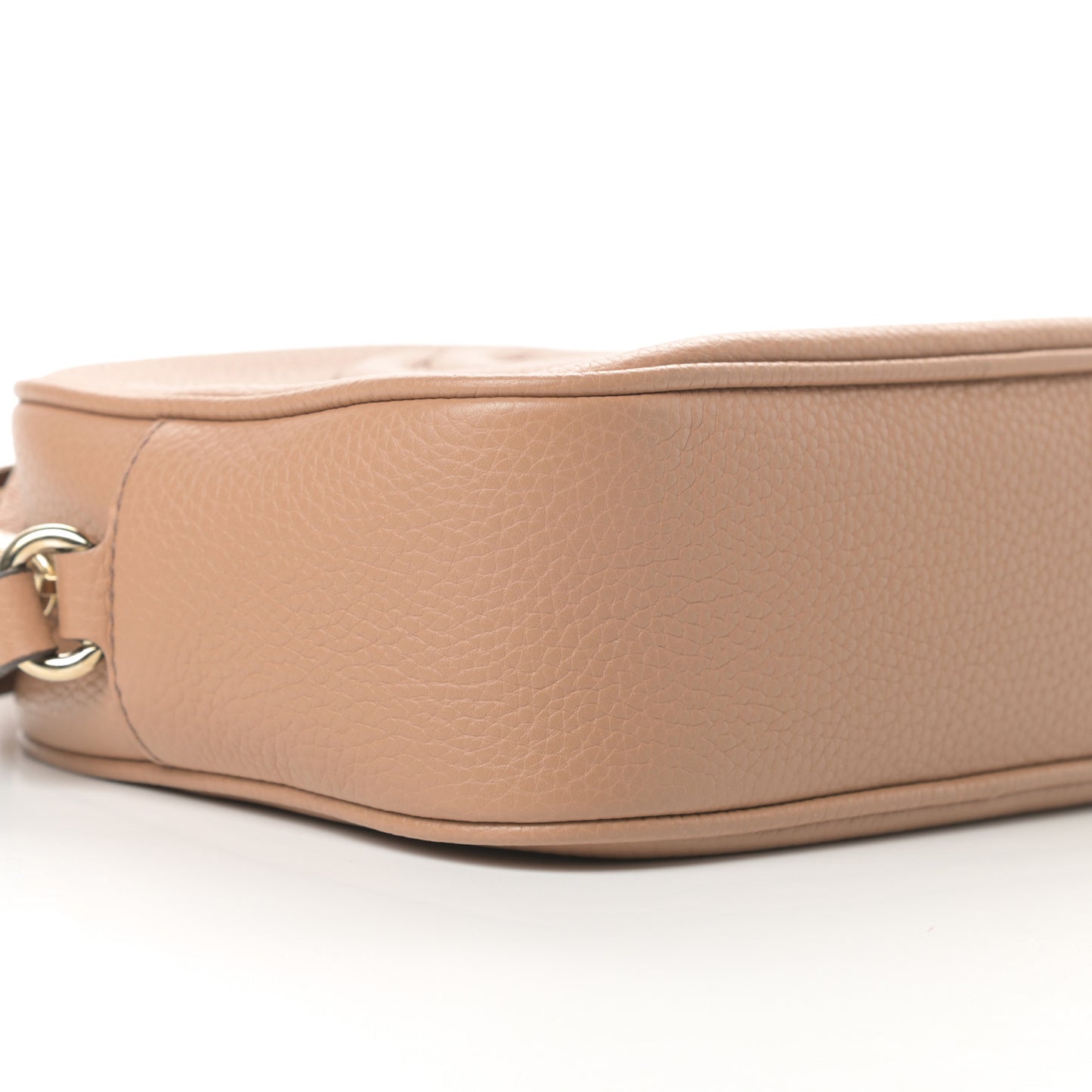 Pebbled Calfskin Small Soho Disco Bag Rose Beige