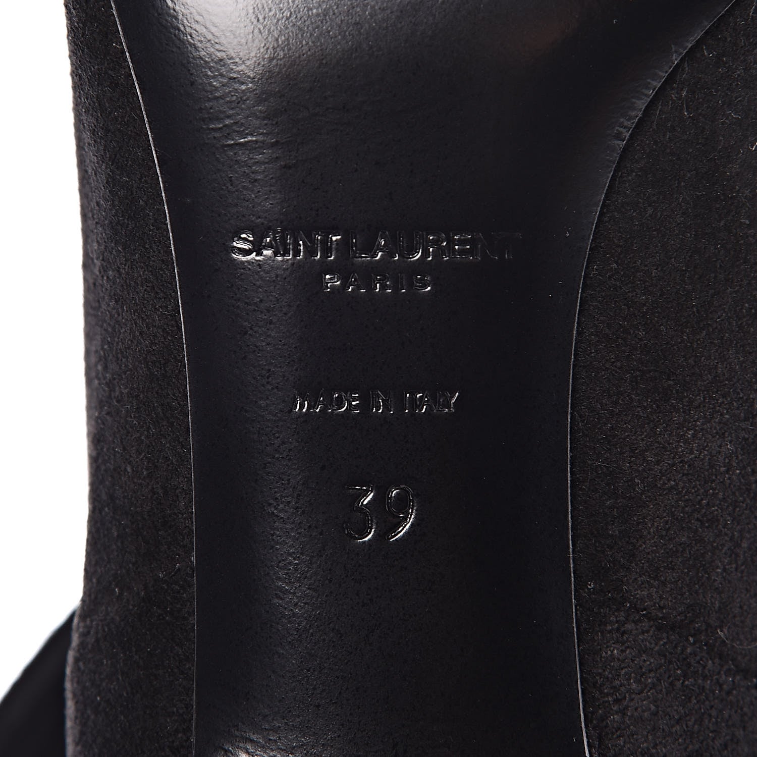 Saint Laurent Suede Fringe Charlotte Ankle Boots 39 Black 7 of 9