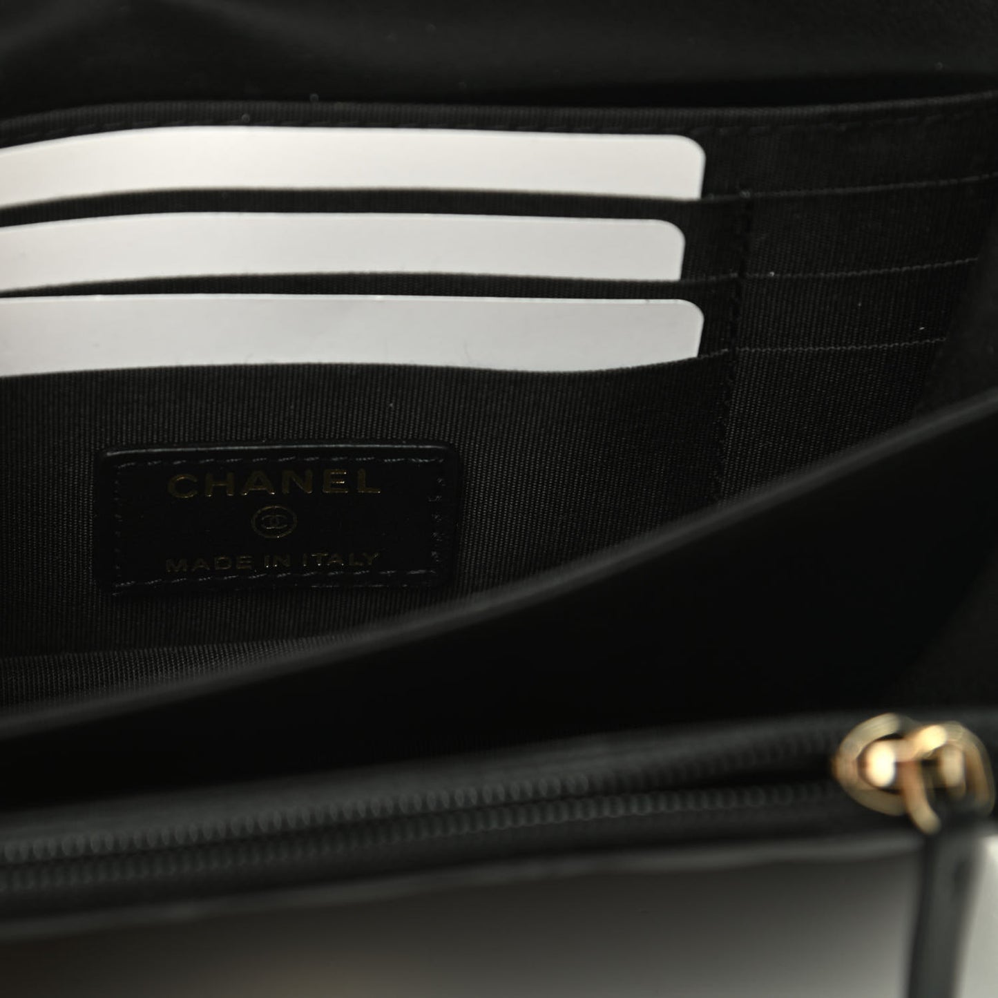 Lambskin Quilted Mini Camellia Bow Wallet On Chain WOC Black