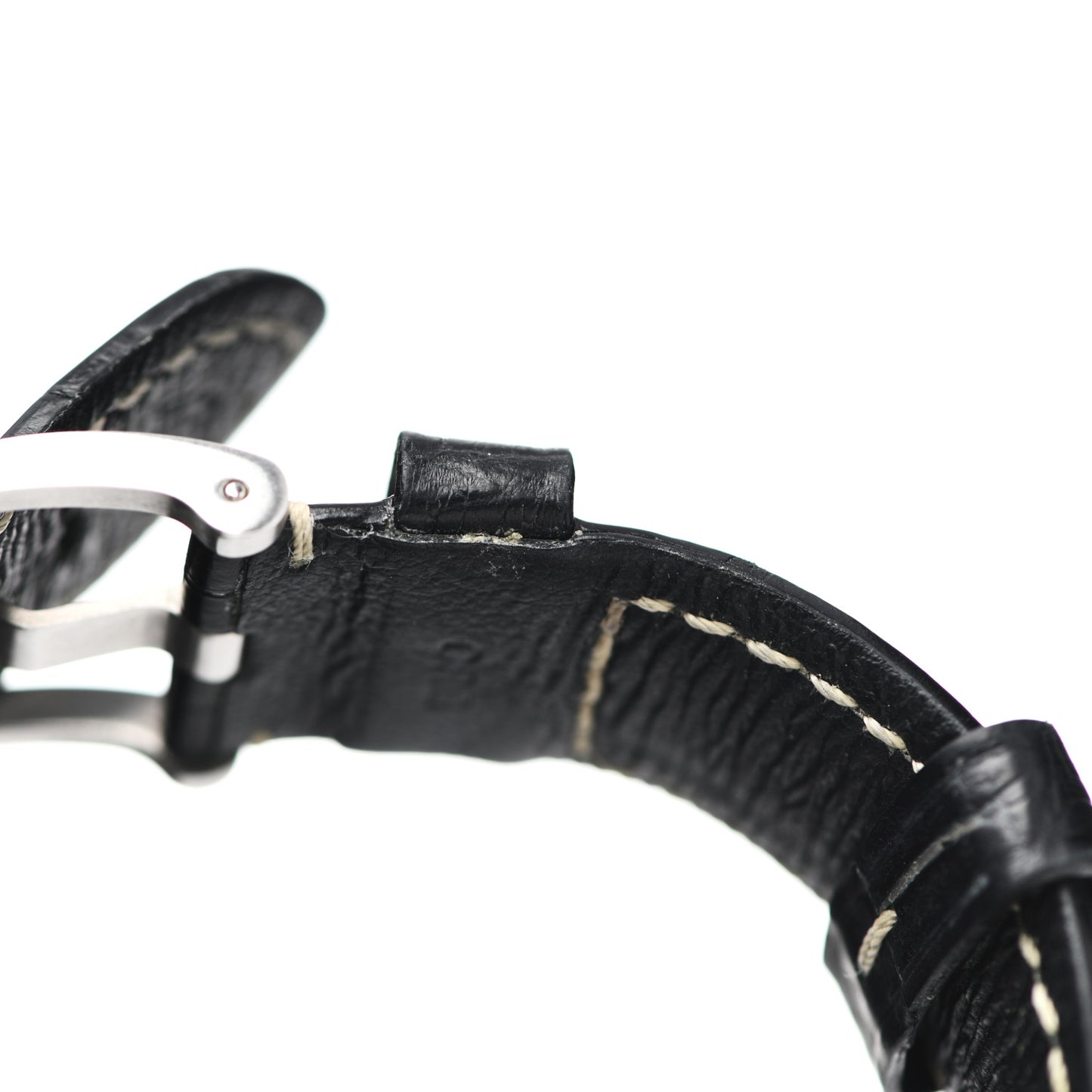 Stainless Steel Alligator 42mm Luminor 1950 3 Day Power Reserve Automatic Watch Black PAM00392