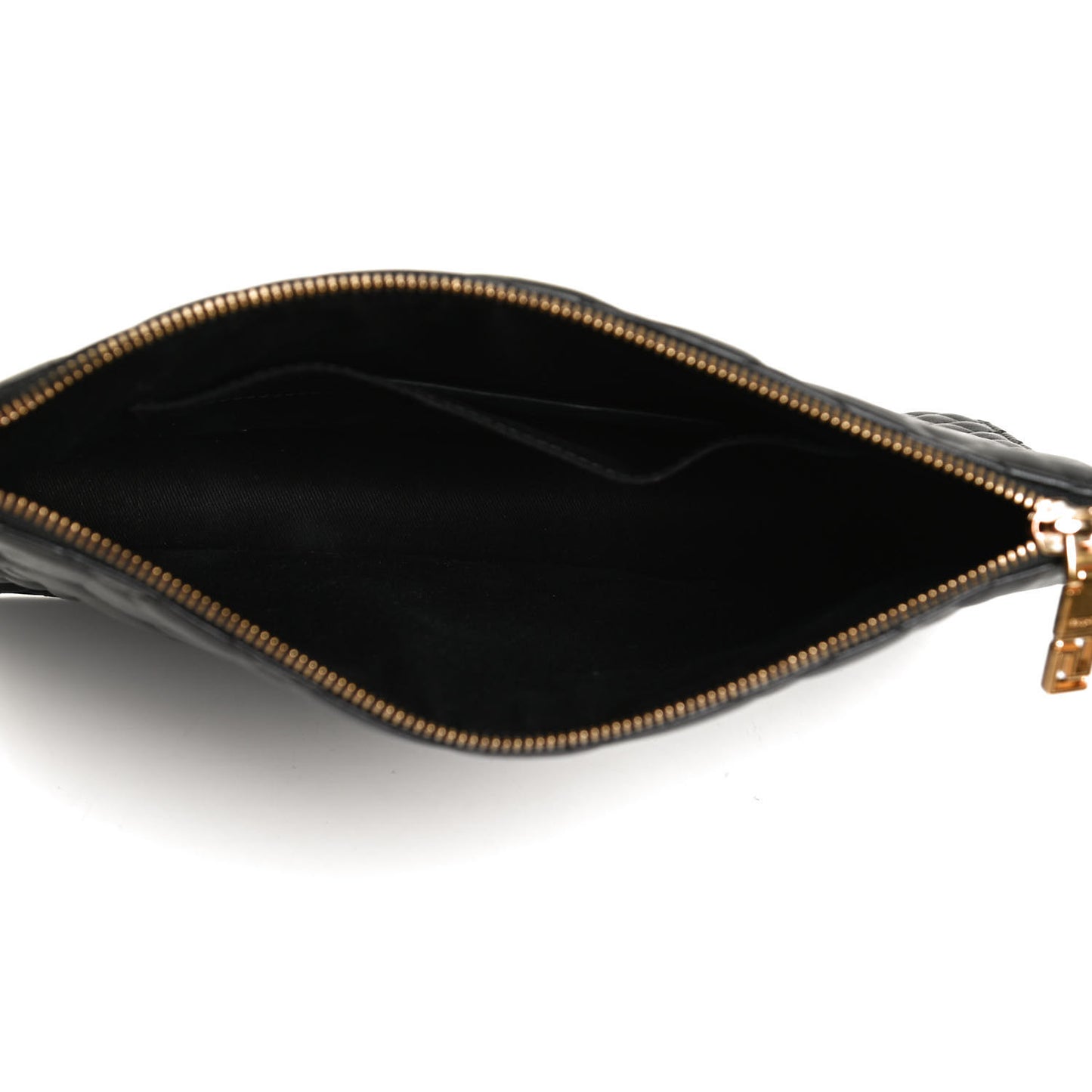 Calfskin Quilted Large Tribute Icon Crossbody Pouch Black