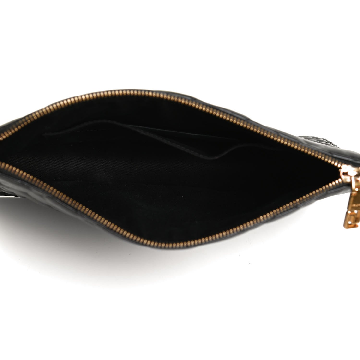 Versace Calfskin Quilted Large Tribute Icon Crossbody Pouch Black 6 of 12