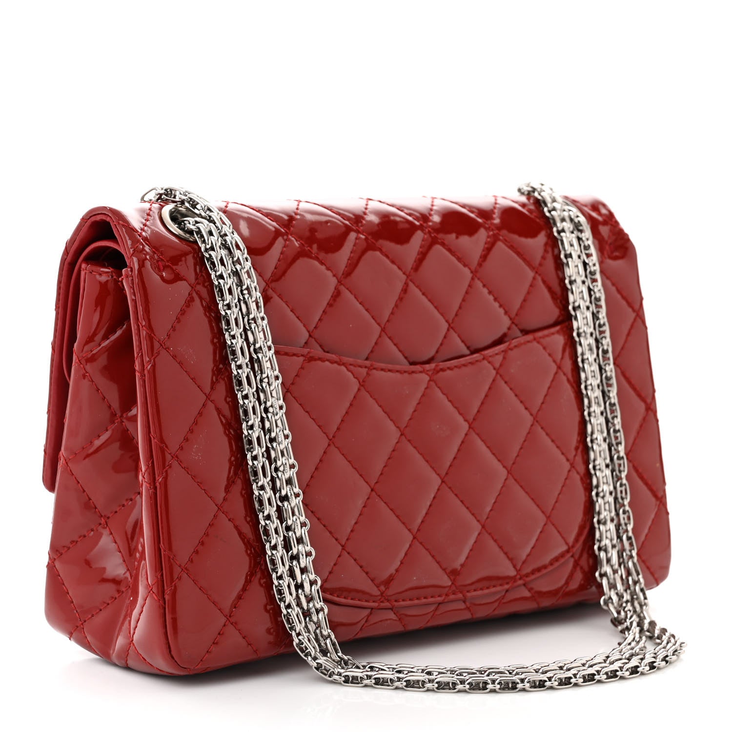 Chanel Patent Quilted 2.55 Reissue 226 Flap Red 3 of 12