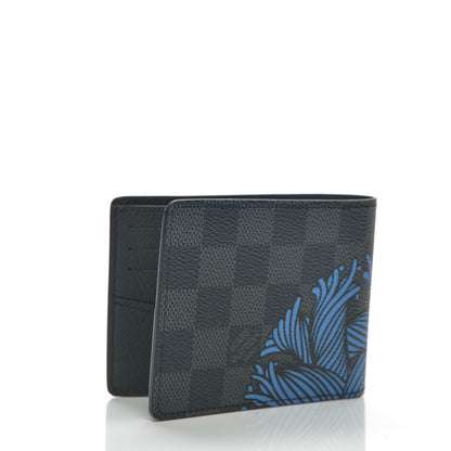 Louis Vuitton Damier Graphite Rope Slender Wallet Blue 3 of 7