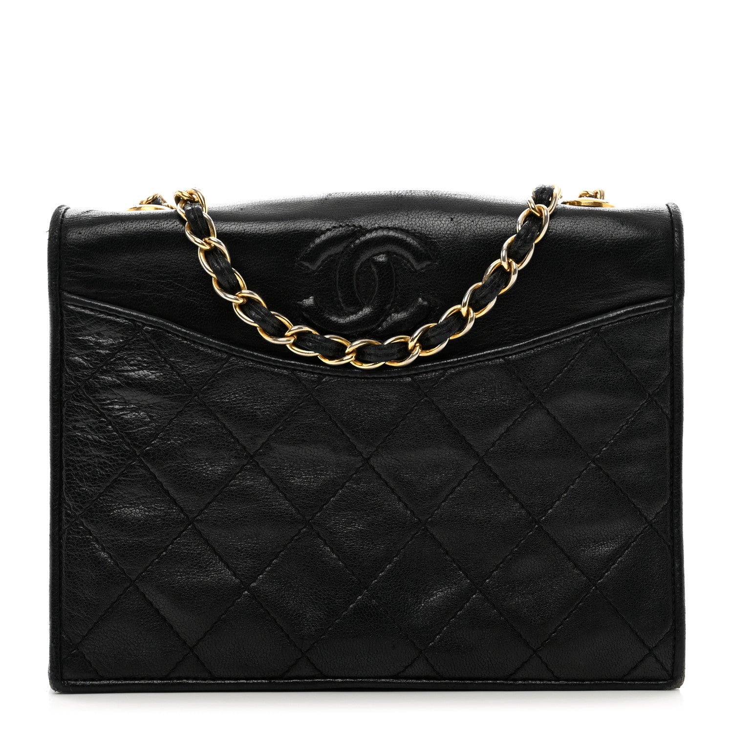 Chanel Lambskin Quilted CC Small Single Flap Black 1 of 13