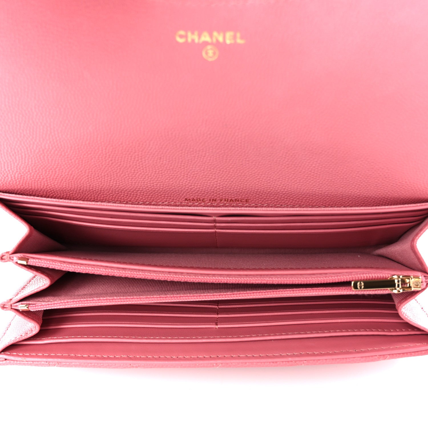 Chanel Caviar Quilted Large Gusset Flap Wallet Pink 5 of 11