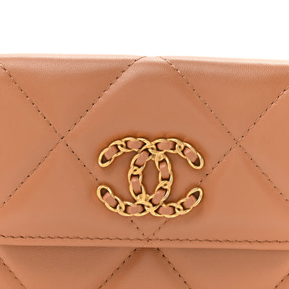 Chanel Lambskin Quilted Chanel 19 Flap Belt Bag Brown 8 of 11