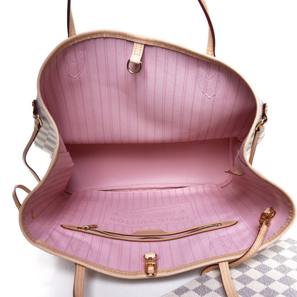 Louis Vuitton Damier Azur Neo Neverfull MM Rose Ballerine 7 of 8