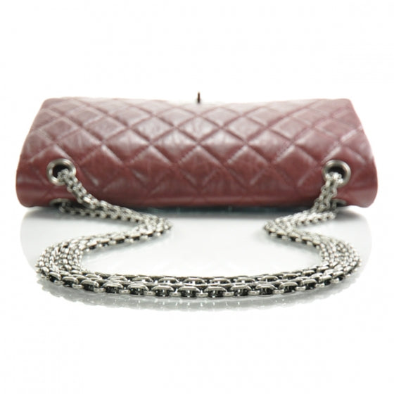 Chanel Distressed Leather 2.55 Reissue 226 Flap Bordeaux 5 of 9