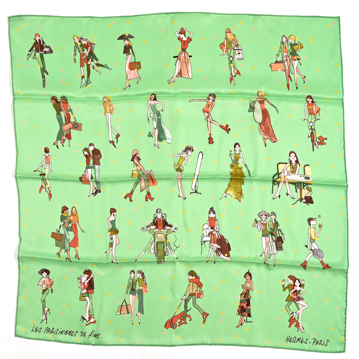 Hermes Silk Ex-Libris les Parisiennes Scarf 70 1 of 3