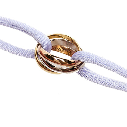 Cartier 18k Pink Yellow White Gold Trinity Adjustable Cord Bracelet Lilac 3 of 3