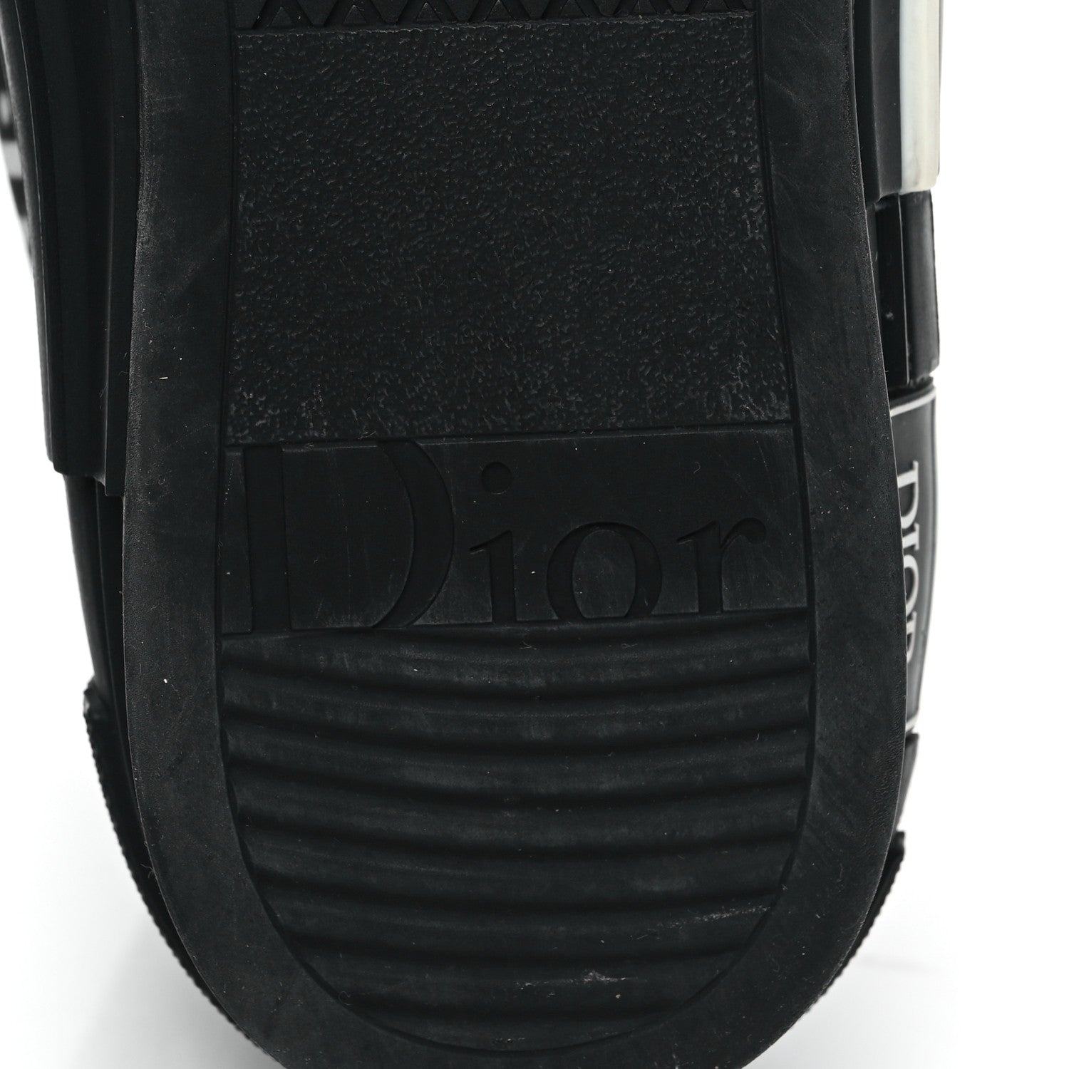 Christian Dior Technical Canvas Oblique Mens B23 High Top Sneakers 42 Black White 6 of 7
