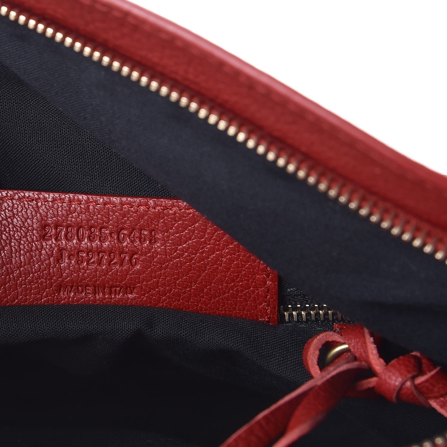 Balenciaga Chevre Classic Gold Hardware Premier Clutch Red 7 of 9