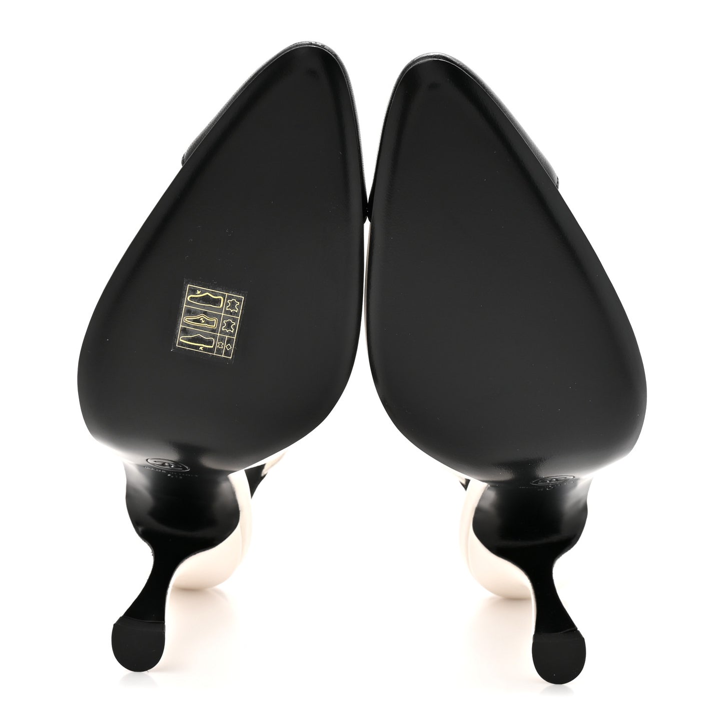 Lambskin Slingback Pumps 40 White Black